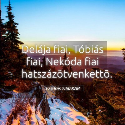 Picture 05 - Ezsdrás 2:60 KAR - Delája fiai, Tóbiás fiai, Nekóda fiai - Bible Verse Picture