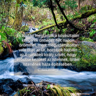 Picture 05 - Ezsdrás 6:22 KAR - És azután megtarták a kovásztalan kenyerek - Bible Verse Picture