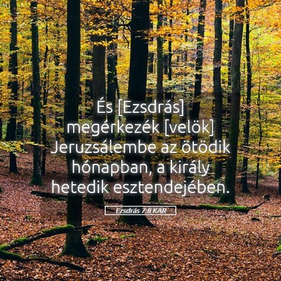 Picture 05 - Ezsdrás 7:8 KAR - És [Ezsdrás] megérkezék [velök] - Bible Verse Picture