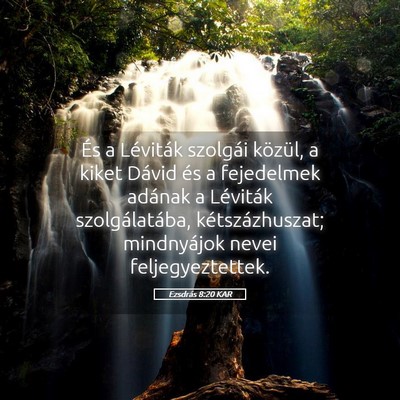 Picture 05 - Ezsdrás 8:20 KAR - És a Léviták szolgái közül, a kiket Dávid - Bible Verse Picture