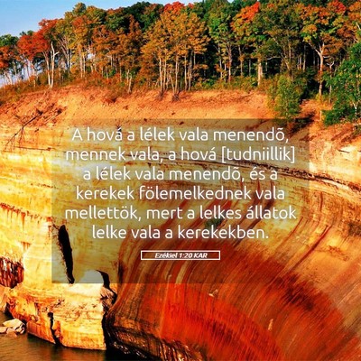 Picture 05 - Ezékiel 1:20 KAR - A hová a lélek vala menendõ, mennek vala, a - Bible Verse Picture