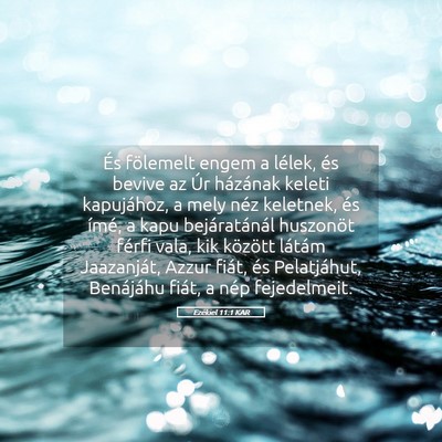 Picture 05 - Ezékiel 11:1 KAR - És fölemelt engem a lélek, és bevive az Úr - Bible Verse Picture