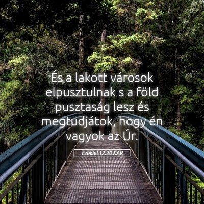 Picture 05 - Ezékiel 12:20 KAR - És a lakott városok elpusztulnak s a föld - Bible Verse Picture