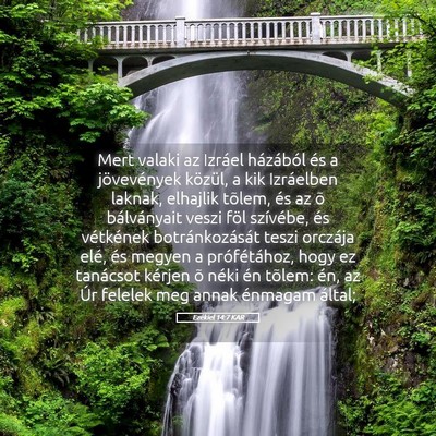Picture 05 - Ezékiel 14:7 KAR - Mert valaki az Izráel házából és a - Bible Verse Picture