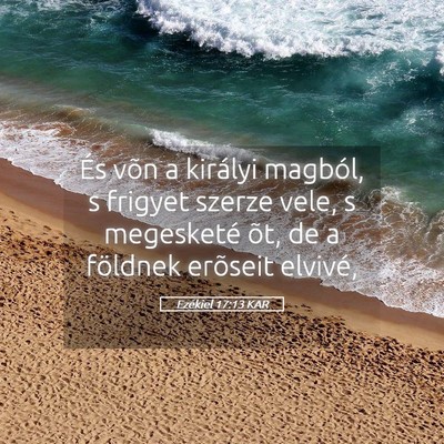 Picture 05 - Ezékiel 17:13 KAR - És võn a királyi magból, s frigyet szerze - Bible Verse Picture