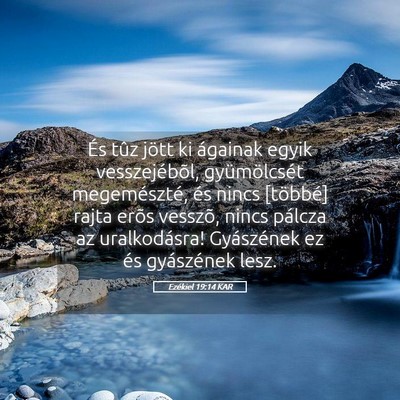 Picture 05 - Ezékiel 19:14 KAR - És tûz jött ki ágainak egyik vesszejébõl, - Bible Verse Picture