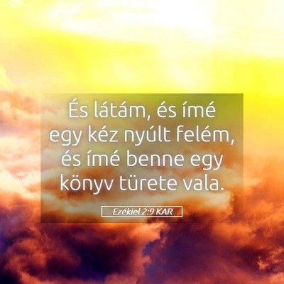 Picture 05 - Ezékiel 2:9 KAR - És látám, és ímé egy kéz nyúlt felém, - Bible Verse Picture