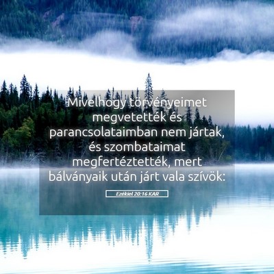 Picture 05 - Ezékiel 20:16 KAR - Mivelhogy törvényeimet megvetették és - Bible Verse Picture