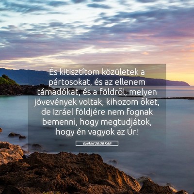 Picture 05 - Ezékiel 20:38 KAR - És kitisztítom közületek a pártosokat, és - Bible Verse Picture
