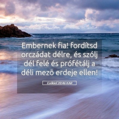 Picture 05 - Ezékiel 20:46 KAR - Embernek fia! fordítsd orczádat délre, és - Bible Verse Picture
