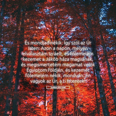 Picture 05 - Ezékiel 20:5 KAR - És mondjad nékik: Így szól az Úr Isten: Azon - Bible Verse Picture