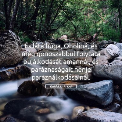 Picture 05 - Ezékiel 23:11 KAR - És látá húga, Oholibá, és még gonoszabbul - Bible Verse Picture