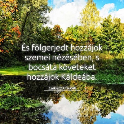 Picture 05 - Ezékiel 23:16 KAR - És fölgerjedt hozzájok szemei nézésében, s - Bible Verse Picture