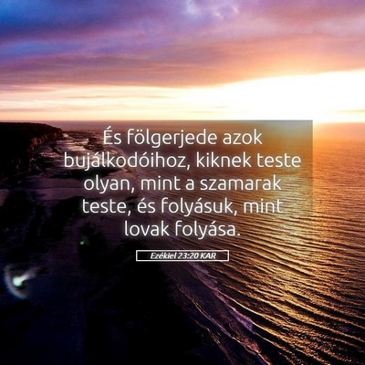 Picture 05 - Ezékiel 23:20 KAR - És fölgerjede azok bujálkodóihoz, kiknek - Bible Verse Picture