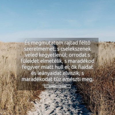 Picture 05 - Ezékiel 23:25 KAR - És megmutatom rajtad féltõ szerelmemet, s - Bible Verse Picture
