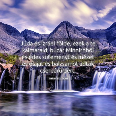 Picture 05 - Ezékiel 27:17 KAR - Júda és Izráel földe, ezek a te kalmáraid; - Bible Verse Picture