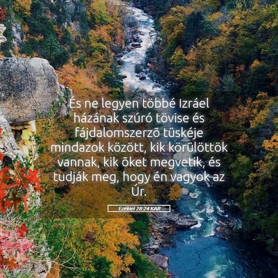 Picture 05 - Ezékiel 28:24 KAR - És ne legyen többé Izráel házának szúró - Bible Verse Picture