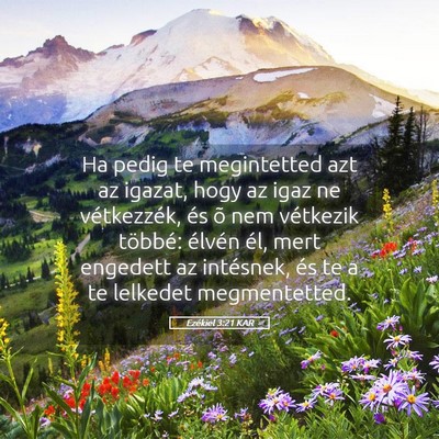 Picture 05 - Ezékiel 3:21 KAR - Ha pedig te megintetted azt az igazat, hogy az - Bible Verse Picture