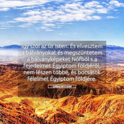 Picture 05 - Ezékiel 30:13 KAR - Így szól az Úr Isten: És elvesztem a - Bible Verse Picture