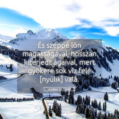 Picture 05 - Ezékiel 31:7 KAR - És széppé lõn magasságával, hosszan - Bible Verse Picture