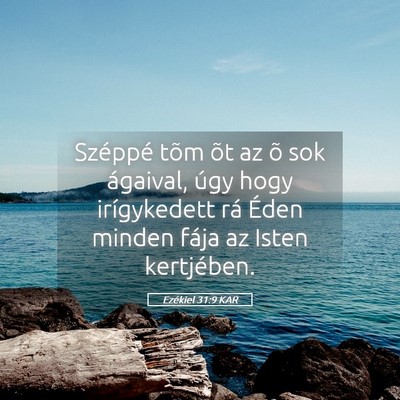 Picture 05 - Ezékiel 31:9 KAR - Széppé tõm õt az õ sok ágaival, úgy hogy - Bible Verse Picture