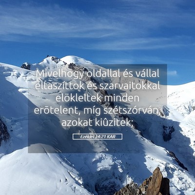 Picture 05 - Ezékiel 34:21 KAR - Mivelhogy oldallal és vállal eltaszíttok és - Bible Verse Picture