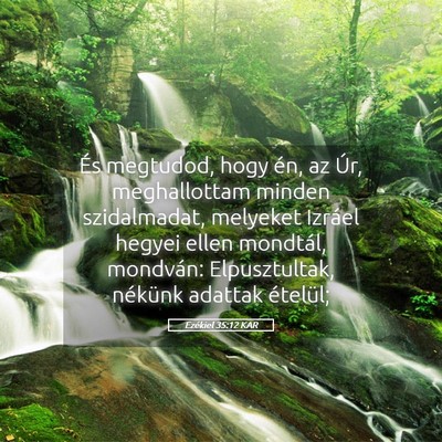 Picture 05 - Ezékiel 35:12 KAR - És megtudod, hogy én, az Úr, meghallottam - Bible Verse Picture