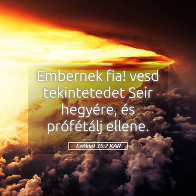 Picture 05 - Ezékiel 35:2 KAR - Embernek fia! vesd tekintetedet Seir hegyére, - Bible Verse Picture