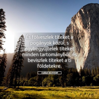 Picture 05 - Ezékiel 36:24 KAR - És fölveszlek titeket a pogányok közül, s - Bible Verse Picture