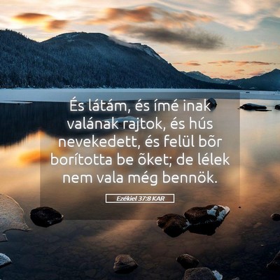 Picture 05 - Ezékiel 37:8 KAR - És látám, és ímé inak valának rajtok, és - Bible Verse Picture