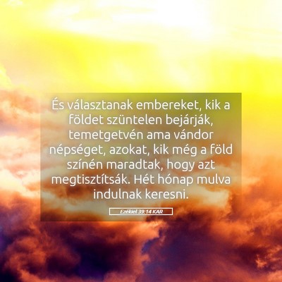 Picture 05 - Ezékiel 39:14 KAR - És választanak embereket, kik a földet - Bible Verse Picture