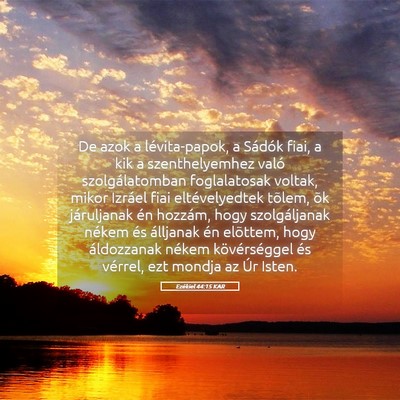 Picture 05 - Ezékiel 44:15 KAR - De azok a lévita-papok, a Sádók fiai, a kik a - Bible Verse Picture