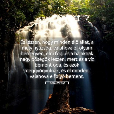Picture 05 - Ezékiel 47:9 KAR - És lészen, hogy minden élõ állat, a mely - Bible Verse Picture