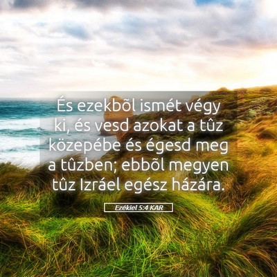 Picture 05 - Ezékiel 5:4 KAR - És ezekbõl ismét végy ki, és vesd azokat a - Bible Verse Picture
