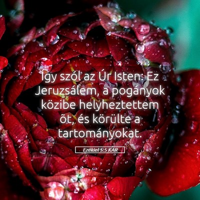 Picture 05 - Ezékiel 5:5 KAR - Így szól az Úr Isten: Ez Jeruzsálem, a - Bible Verse Picture