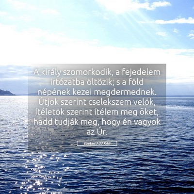 Picture 05 - Ezékiel 7:27 KAR - A király szomorkodik, a fejedelem irtózatba - Bible Verse Picture