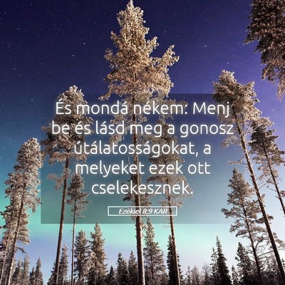 Picture 05 - Ezékiel 8:9 KAR - És mondá nékem: Menj be és lásd meg a gonosz - Bible Verse Picture