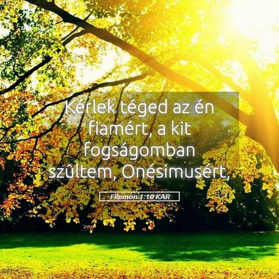 Picture 05 - Filemon 1:10 KAR - Kérlek téged az én fiamért, a kit - Bible Verse Picture