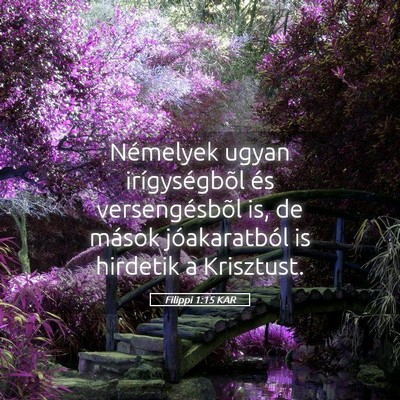Picture 05 - Filippi 1:15 KAR - Némelyek ugyan irígységbõl és versengésbõl - Bible Verse Picture