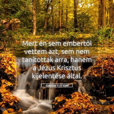 Picture 05 - Galátzia 1:12 KAR - Mert én sem embertõl vettem azt, sem nem - Bible Verse Picture