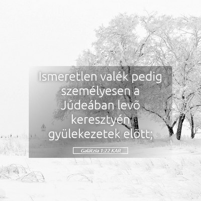 Picture 05 - Galátzia 1:22 KAR - Ismeretlen valék pedig személyesen a Júdeában - Bible Verse Picture