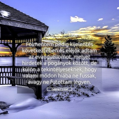 Picture 05 - Galátzia 2:2 KAR - Fölmentem pedig kijelentés következtében és - Bible Verse Picture