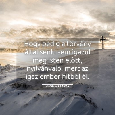 Picture 05 - Galátzia 3:11 KAR - Hogy pedig a törvény által senki sem igazul - Bible Verse Picture