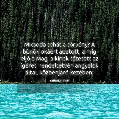 Picture 05 - Galátzia 3:19 KAR - Micsoda tehát a törvény? A bûnök okáért - Bible Verse Picture