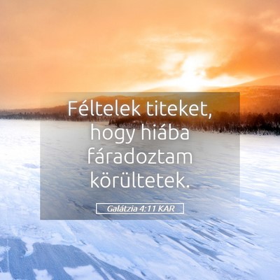 Picture 05 - Galátzia 4:11 KAR - Féltelek titeket, hogy hiába fáradoztam - Bible Verse Picture