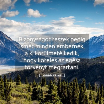 Picture 05 - Galátzia 5:3 KAR - Bizonyságot teszek pedig ismét minden embernek, - Bible Verse Picture
