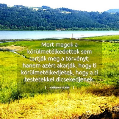 Picture 05 - Galátzia 6:13 KAR - Mert magok a körülmetélkedettek sem tartják - Bible Verse Picture