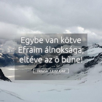 Picture 05 - Hóseás 13:12 KAR - Egybe van kötve Efraim álnoksága; eltéve az - Bible Verse Picture