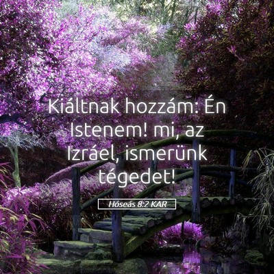 Picture 05 - Hóseás 8:2 KAR - Kiáltnak hozzám: Én Istenem! mi, az Izráel, - Bible Verse Picture