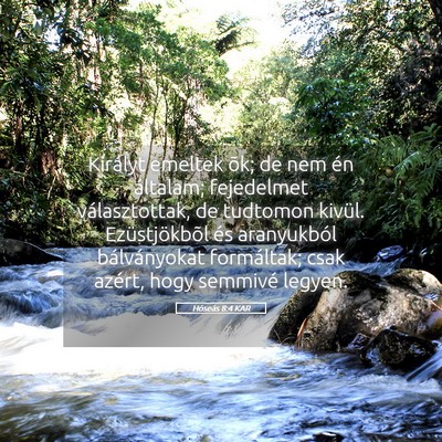 Picture 05 - Hóseás 8:4 KAR - Királyt emeltek õk; de nem én általam; - Bible Verse Picture